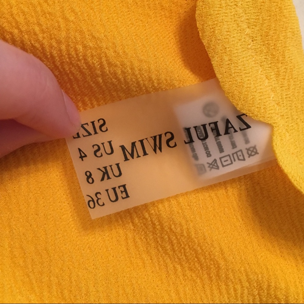 Yellow Ruffled Bikini - Picture 4 of 5